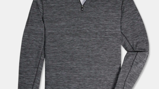 SPACE DYE BRUSHED BACK JERSEY QUARTER-ZIP